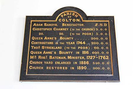 Colton - Benefactors Board